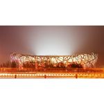 the Bird's Nest at night