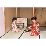 tea ceremony wearing a kimono