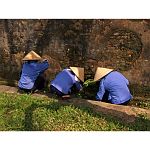 villagers at work